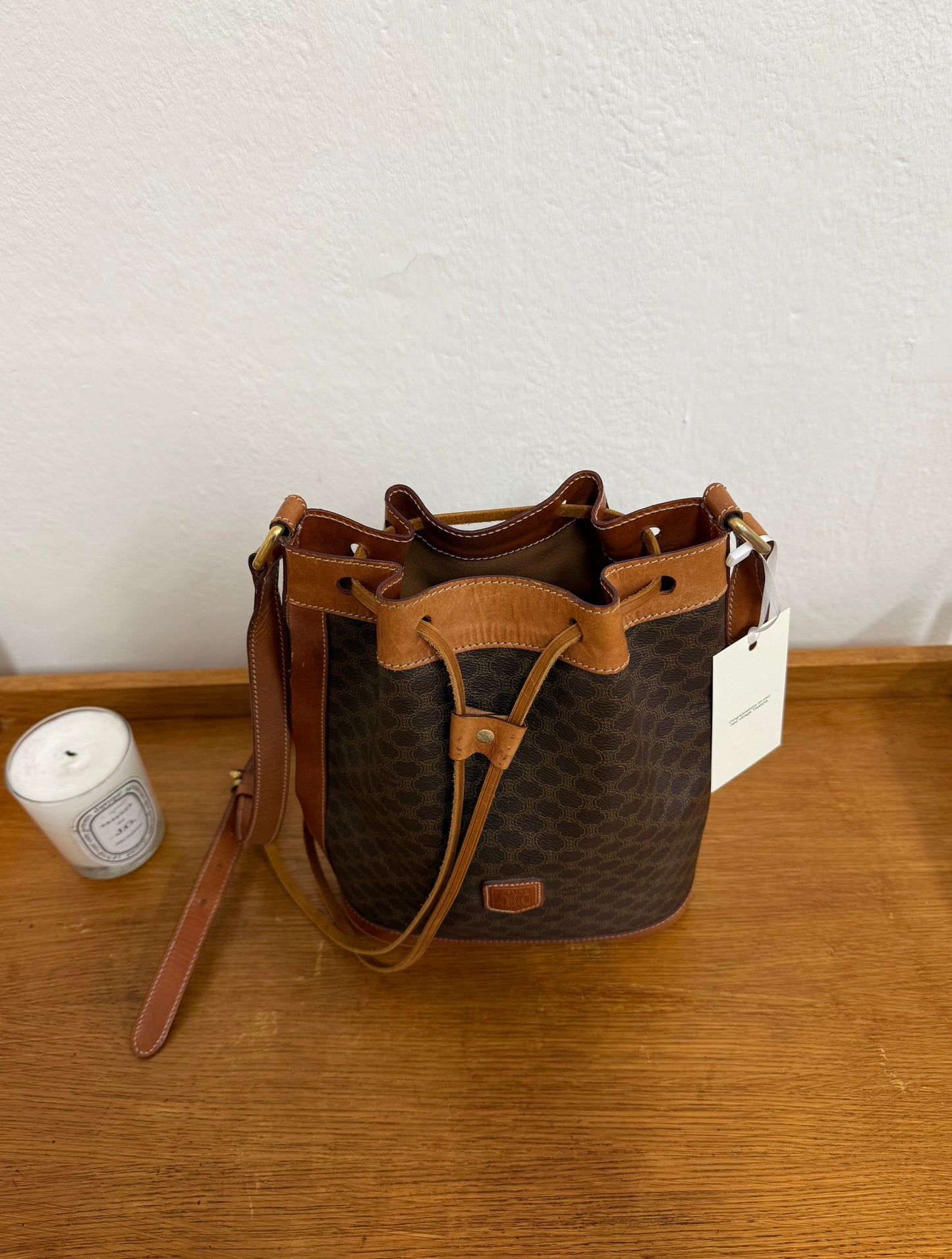 CELINE MACADAM BUCKET BAG