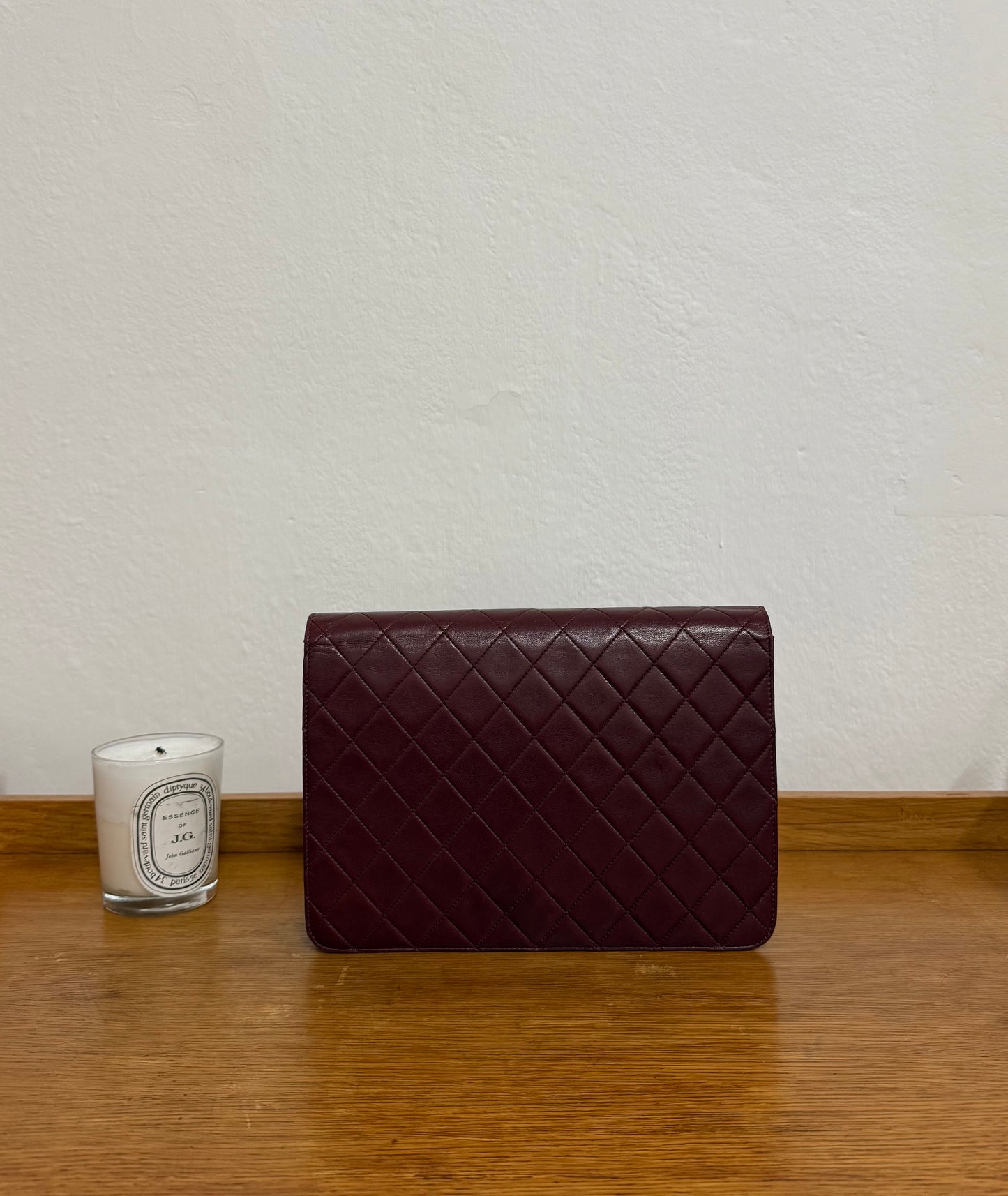 CHANEL SINGLE FLAP LAMBSKIN BURGUNDY
