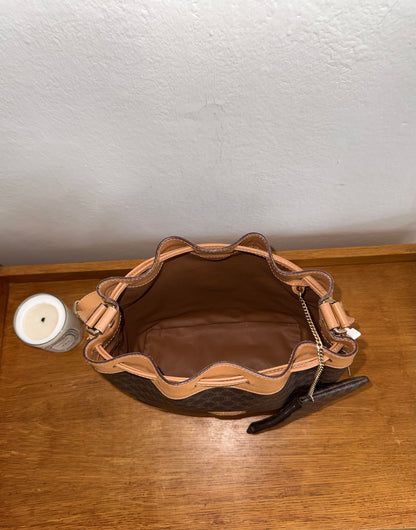 CELINE MACADAM BUCKET BAG & POUCH
