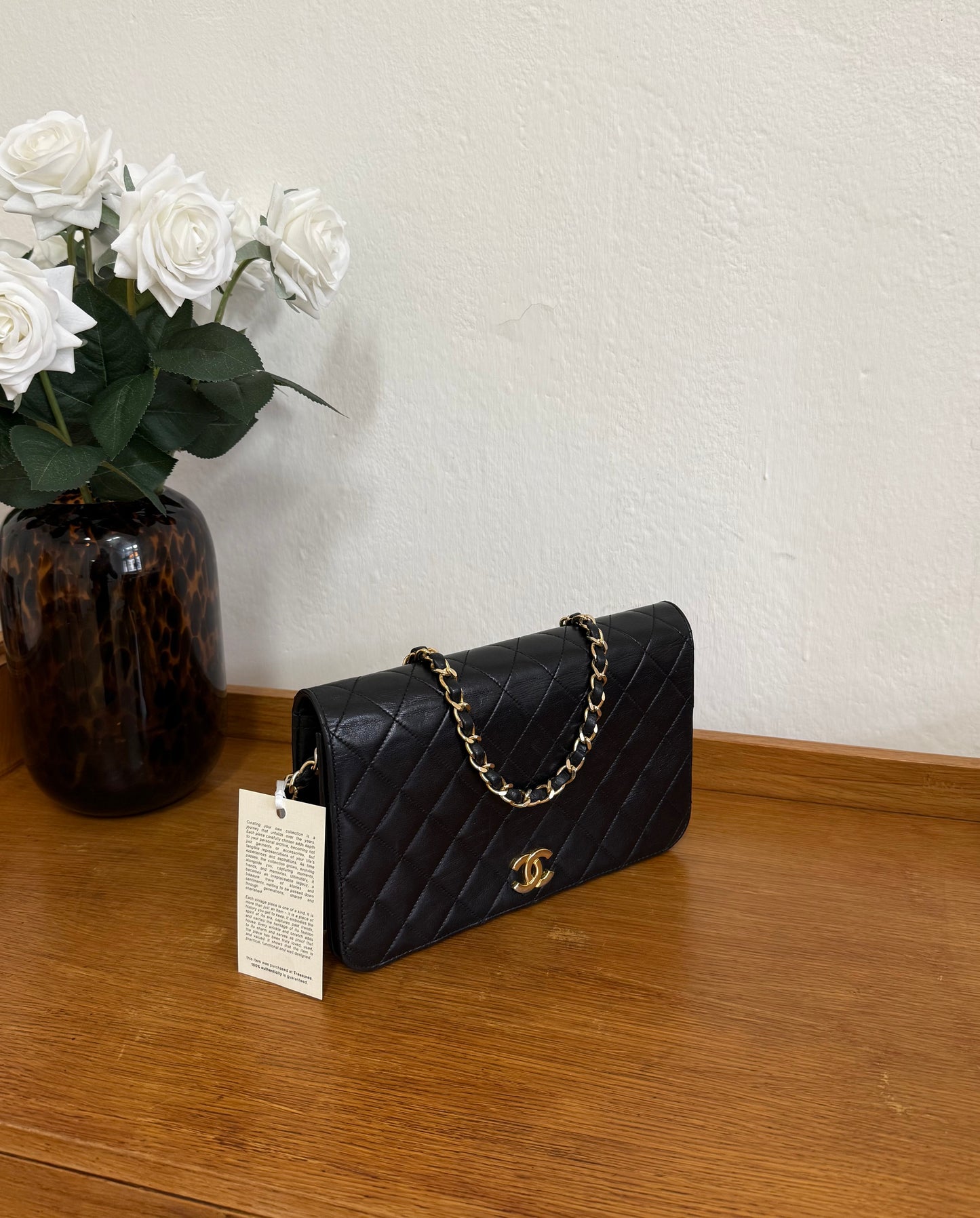CHANEL FULL FLAP LAMBSKIN BLACK