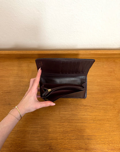 CHANEL CAVIAR LONG WALLET BLACK SERIES 18