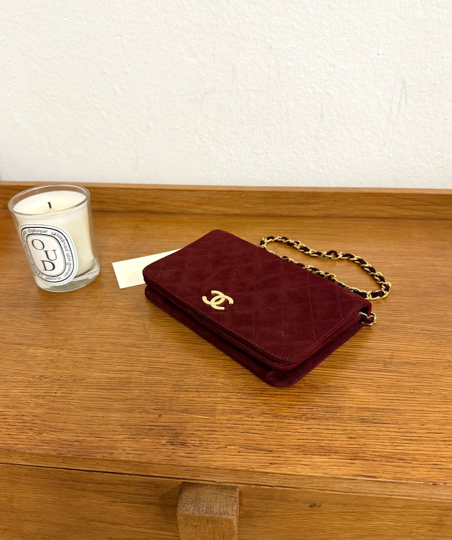 CHANEL SUEDE BORDEAUX WOC