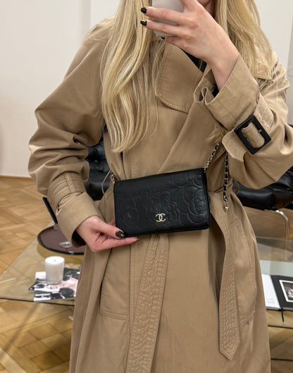 CHANEL CAMELLIA WALLET BLACK SERIES 11