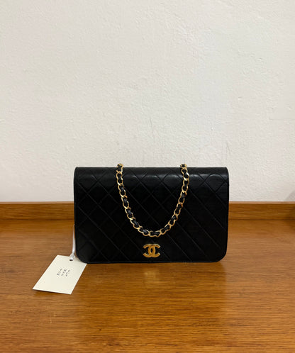 CHANEL FULL FLAP LAMBSKIN BLACK