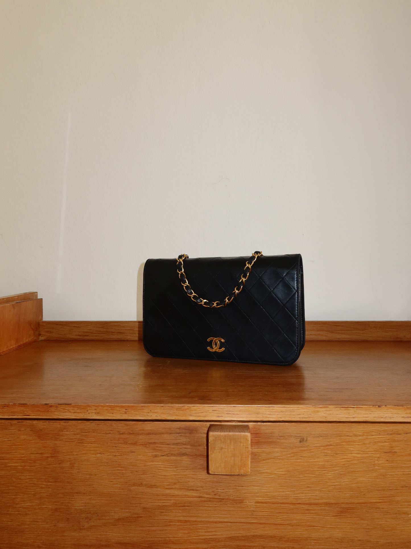CHANEL SINGLE FULL FLAP BAG 24K GOLD