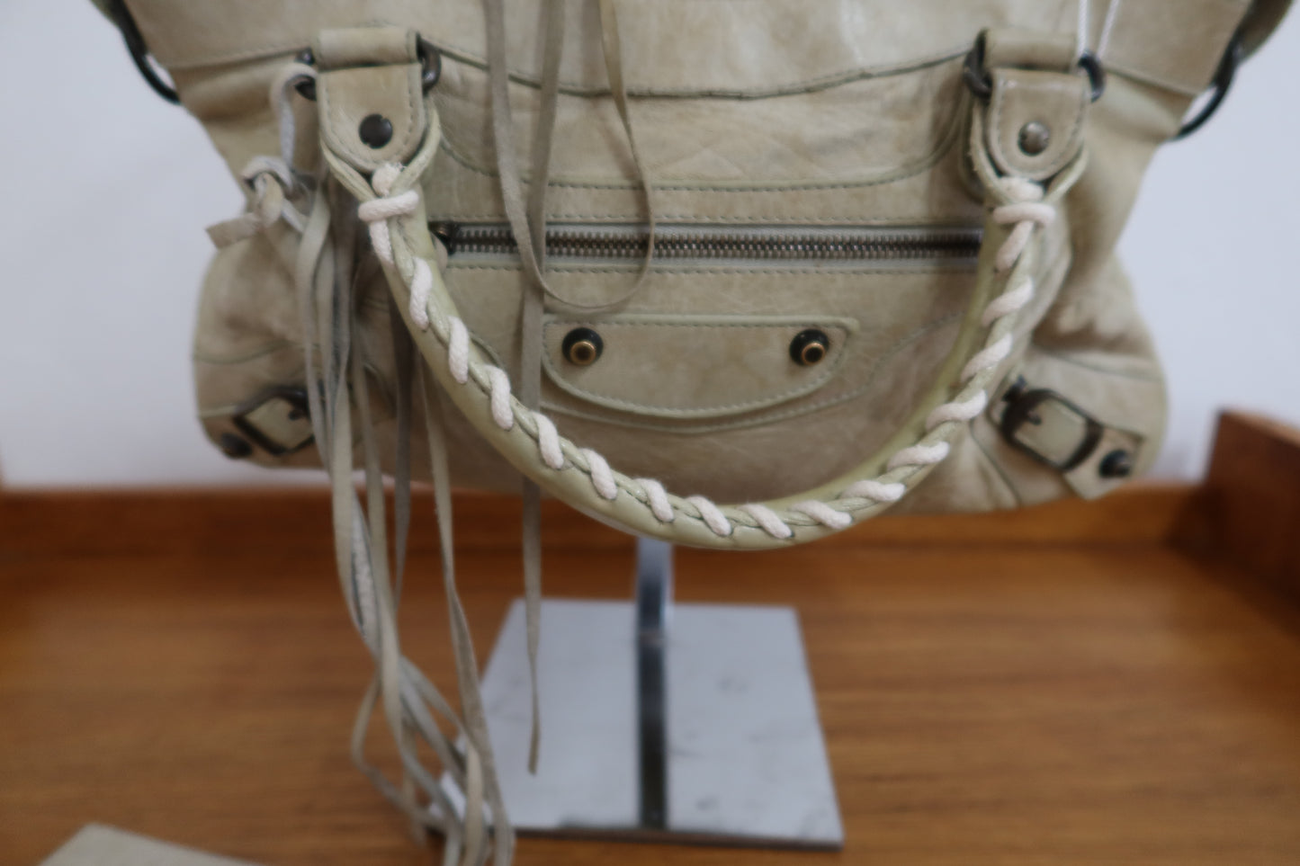 BALENCIAGA FIRST BAG IN ECRU