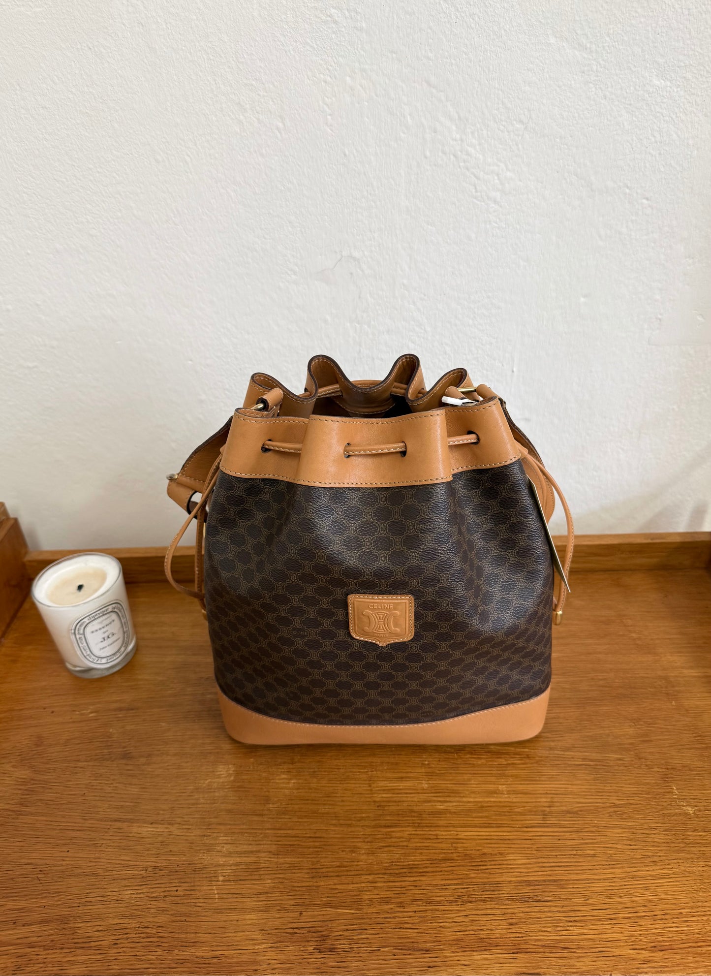 CELINE MACADAM BUCKET BAG & POUCH