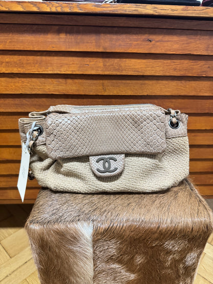 CHANEL ULTRA RARE PYTHON CC SHOULDER BAG KARL LAGERFELD 2004-2005