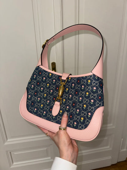 GUCCI JACKIE 1961 FLORAL DENIM