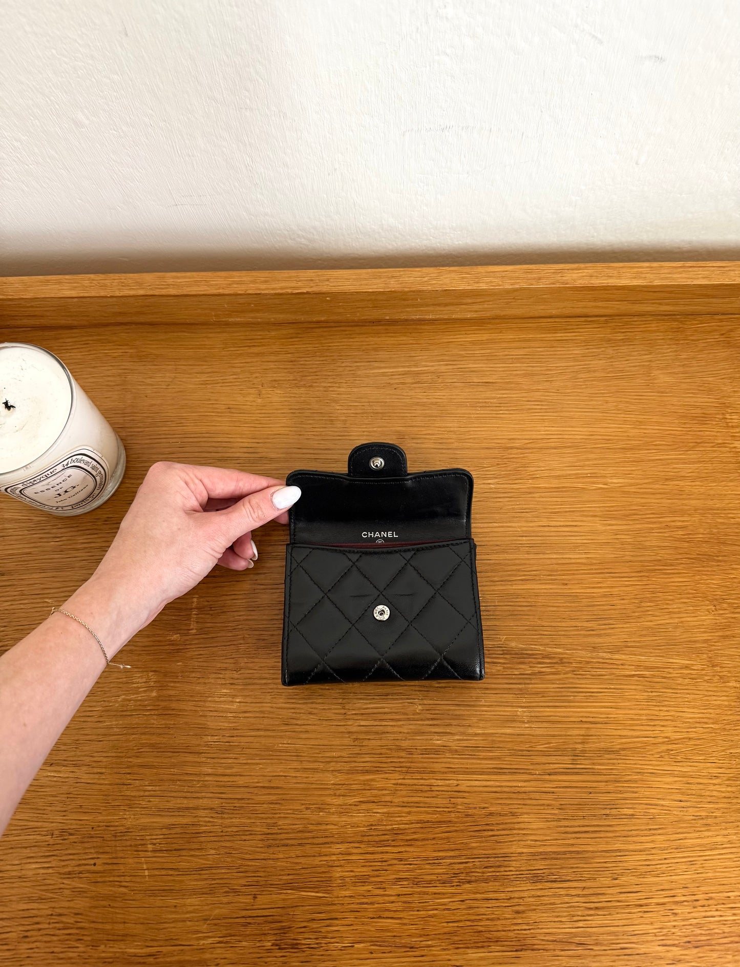 CHANEL MATELASSE QUILTED WALLET BLACK