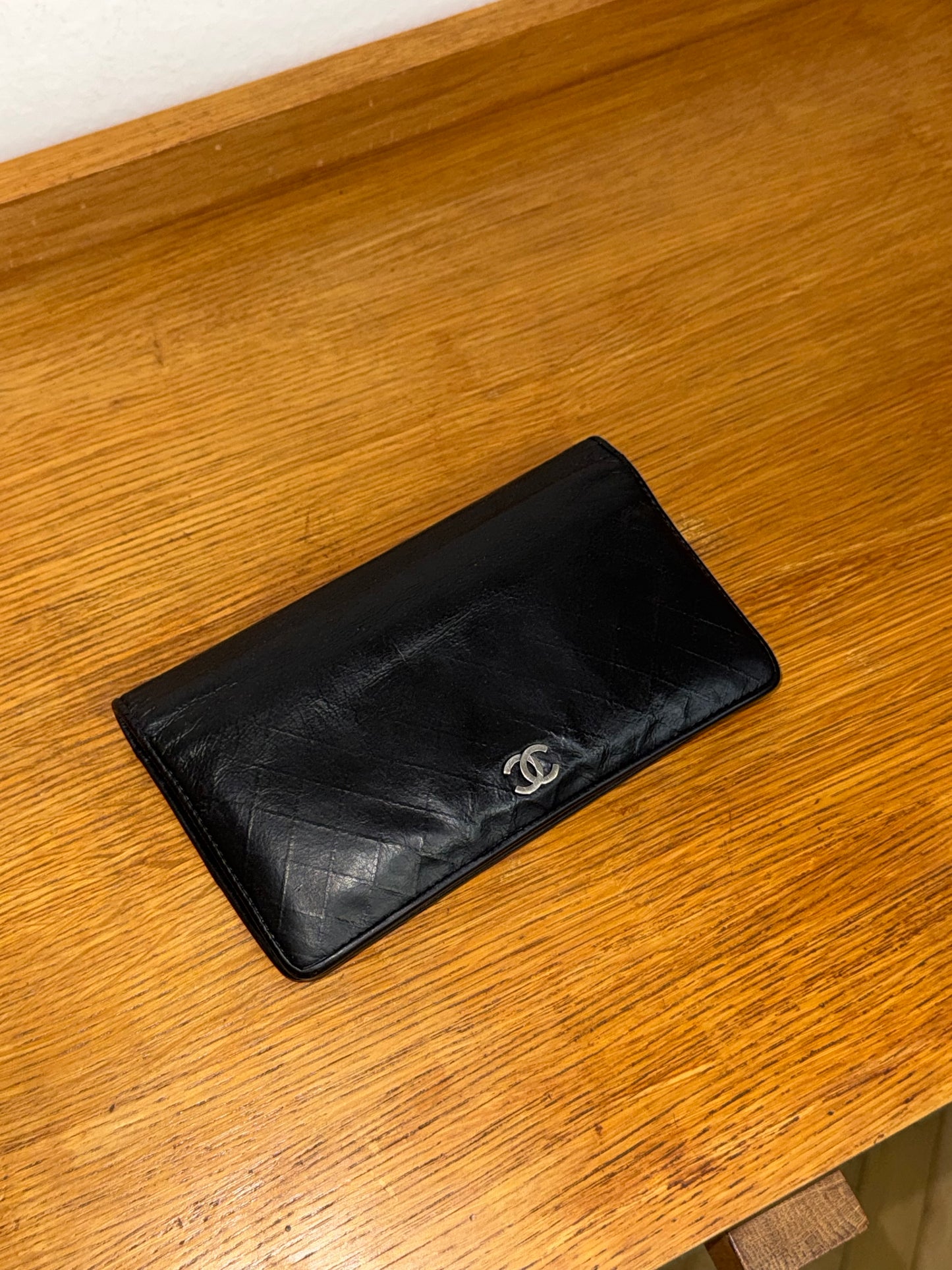 CHANEL LONG WALLET GRAINED SERIES 10
