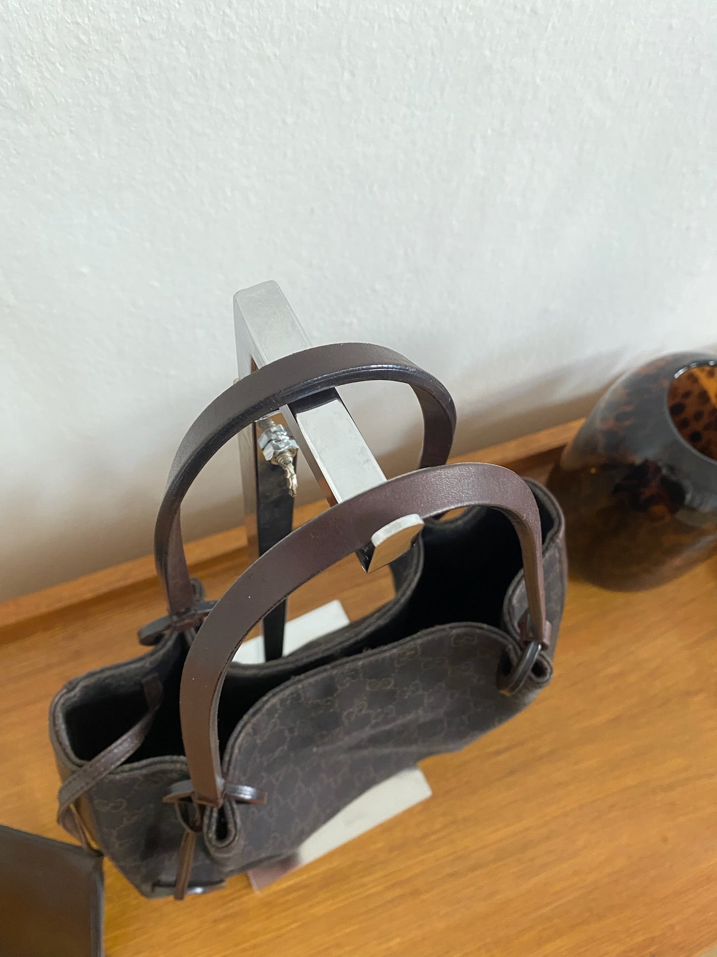 GUCCI GG MONOGRAM SHOULDER BAG & POUCH