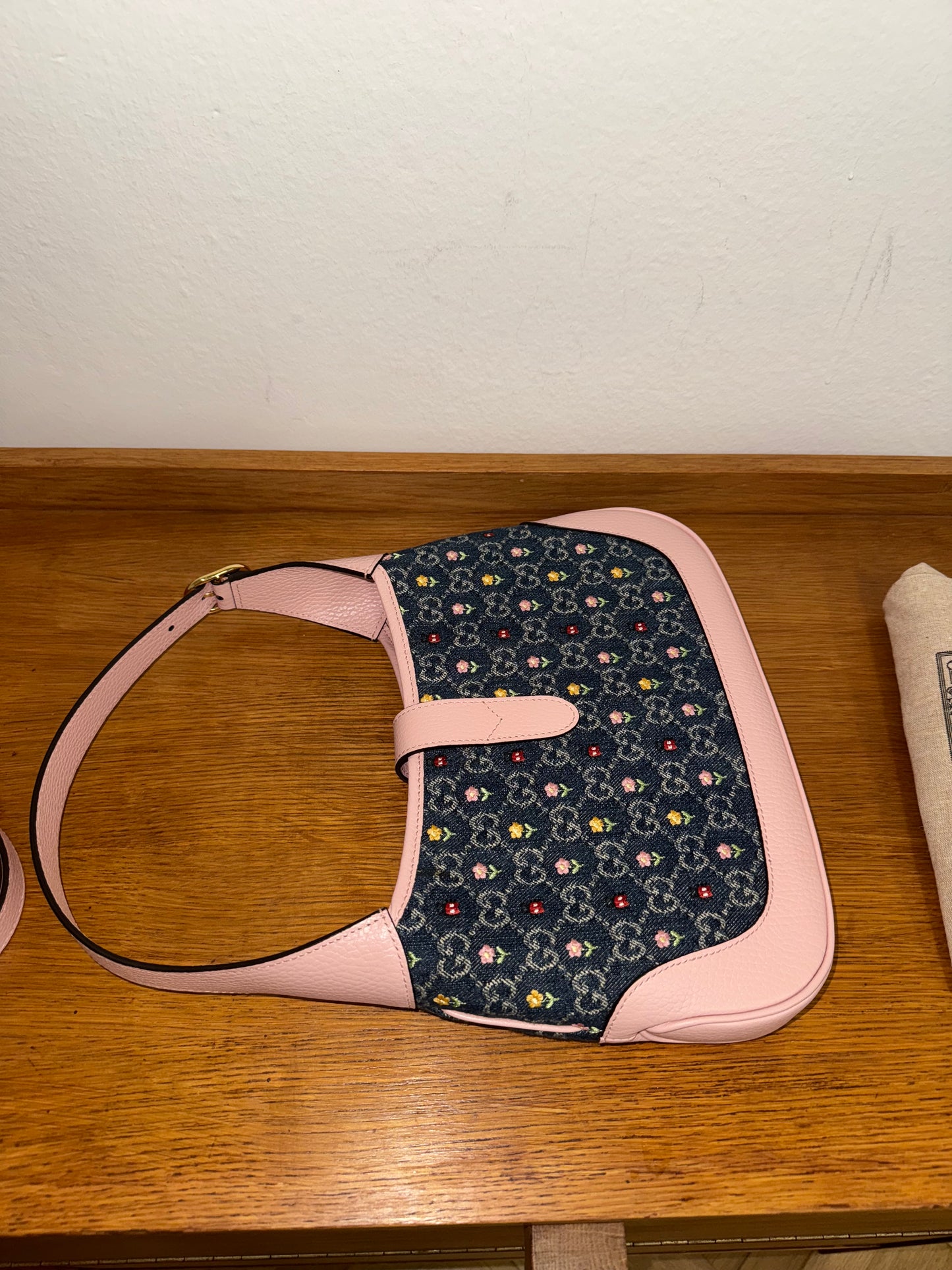 GUCCI JACKIE 1961 FLORAL DENIM