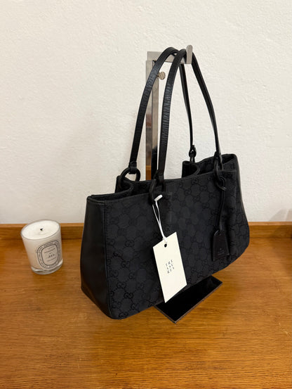 GUCCI GG SHOULDER BAG BLACK & POUCH TOM FORD ERA