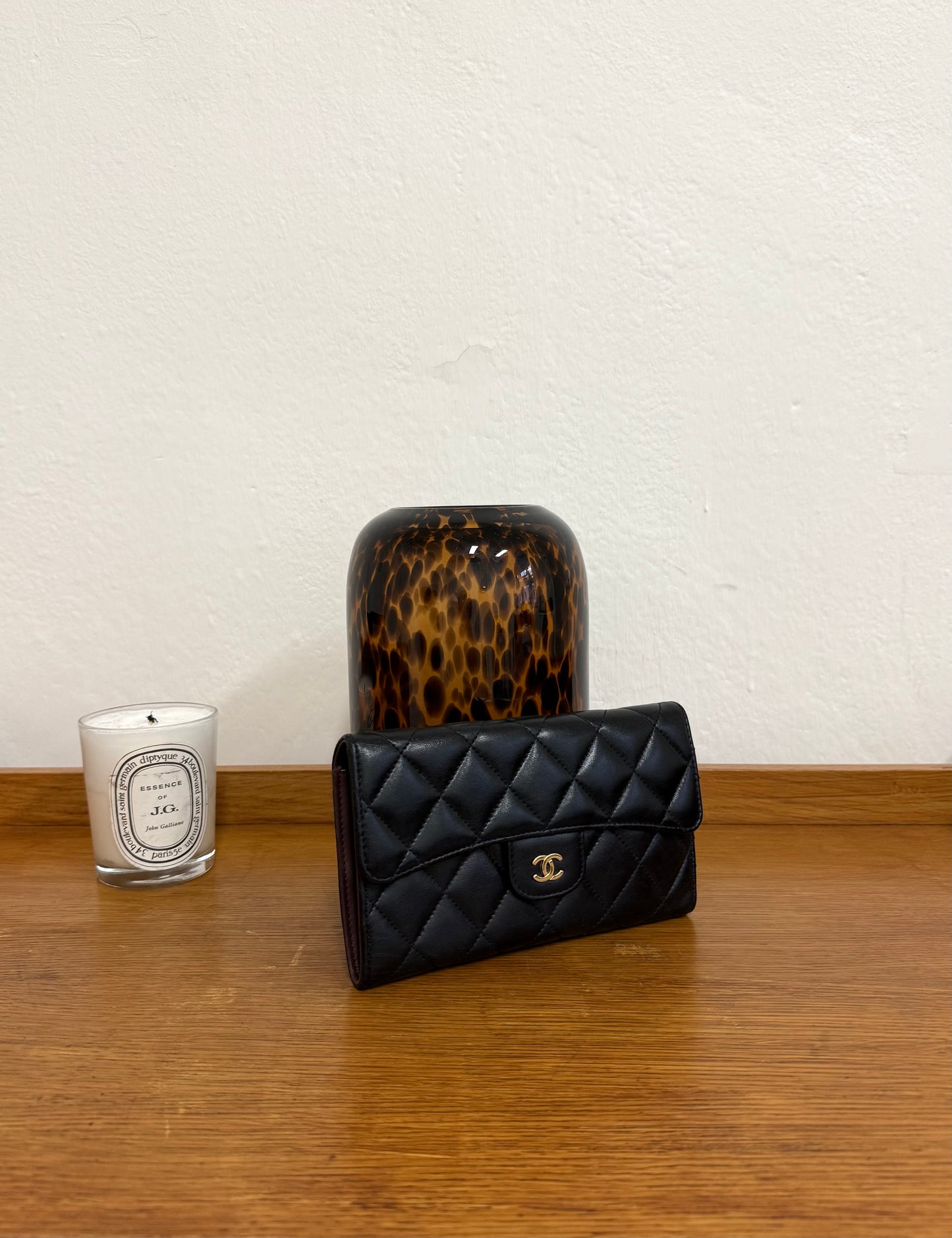 SERIES 25 CHANEL LONG WALLET LAMBSKIN BLACK