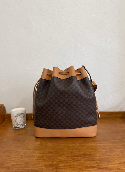 CELINE MACADAM BUCKET BAG & POUCH