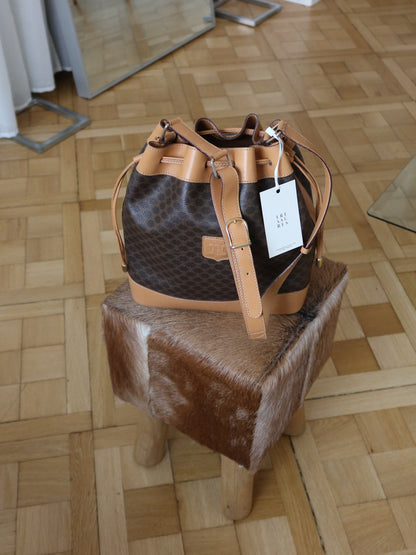CELINE MACADAM BUCKET BAG & POUCH
