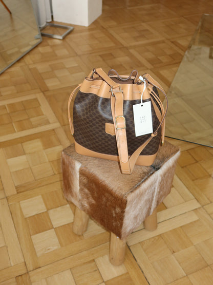 CELINE MACADAM BUCKET BAG & POUCH